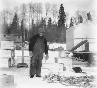 Siggi Kristjanson with his catch.